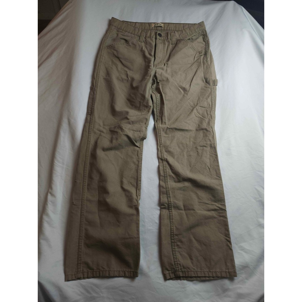 Blue Mountain Mens Carpenter Pants 34x32 Khaki Tan Cotton Canvas Work Utility